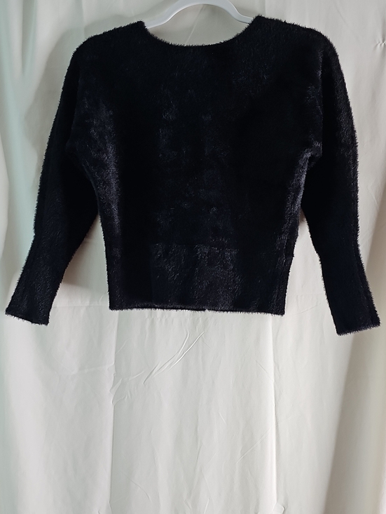 Joie Sweaters - Joie Black Fuzzy Crewneck Sweater